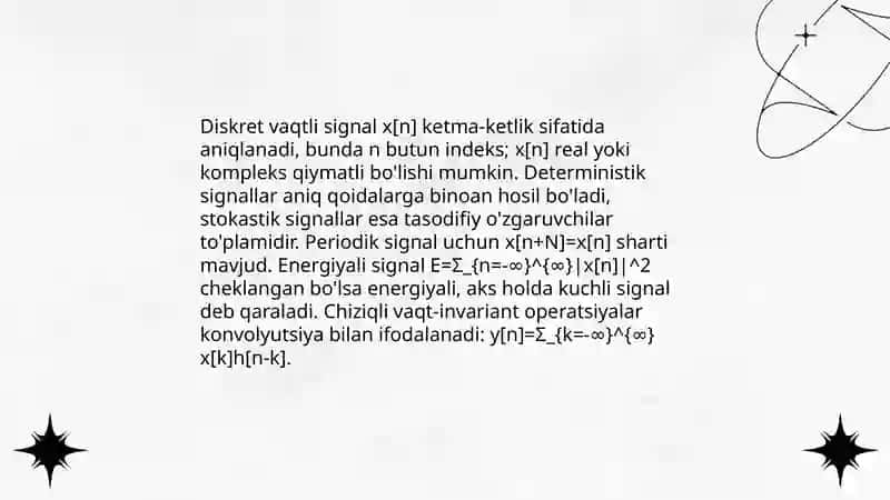 Diskret signallaming matematik modellari 3