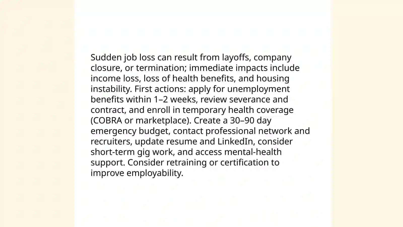 Sudden Job Loss: What to Do Next 3