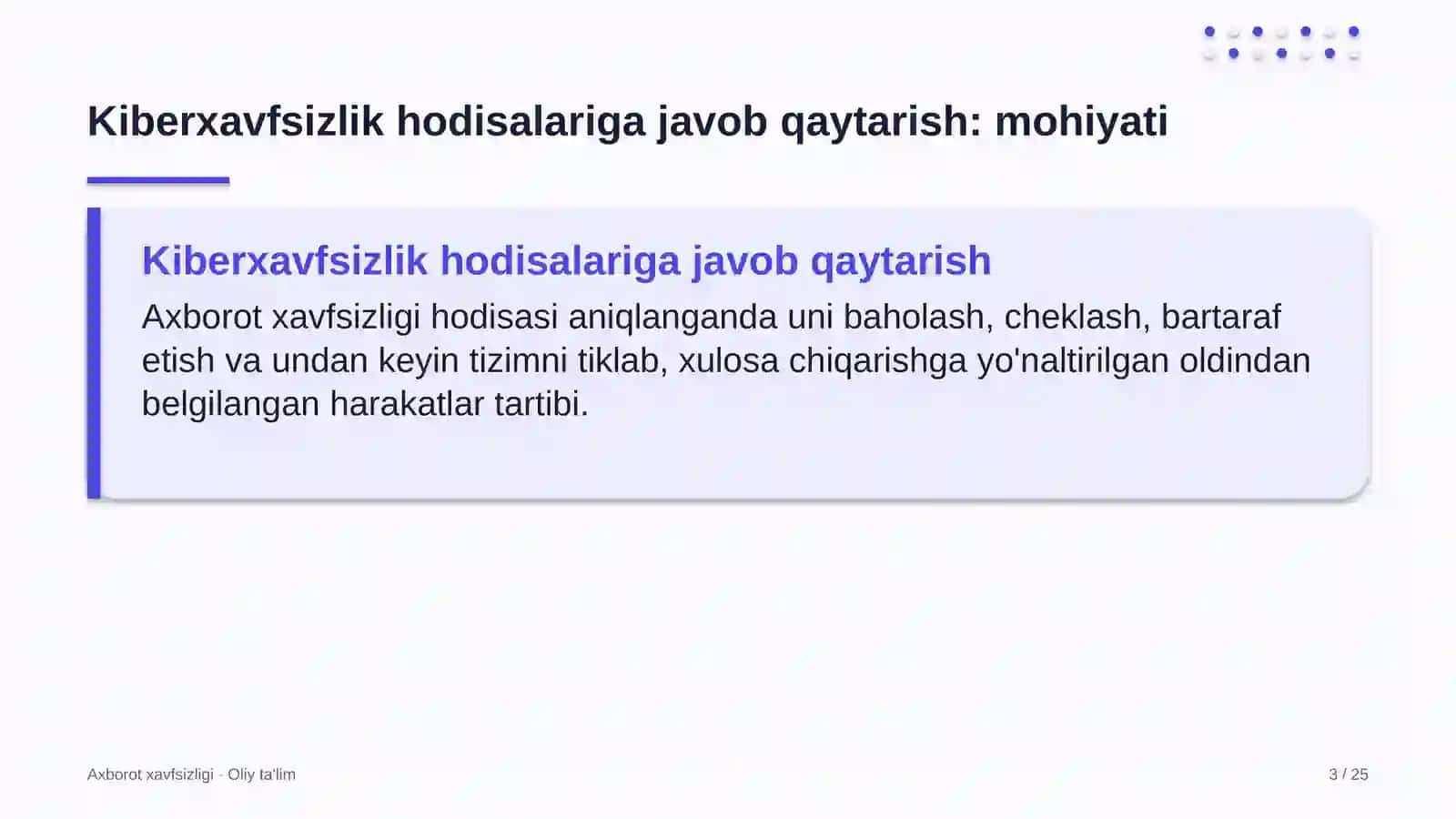 byudjet tashkilotlarida kiberxavfsizlik hodisalariga javob qaytarish 2190 3