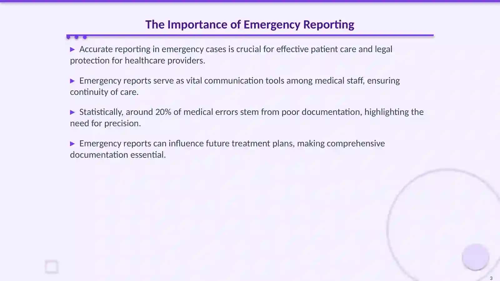 Emergency Case Documentation: A Doctor's Report 3