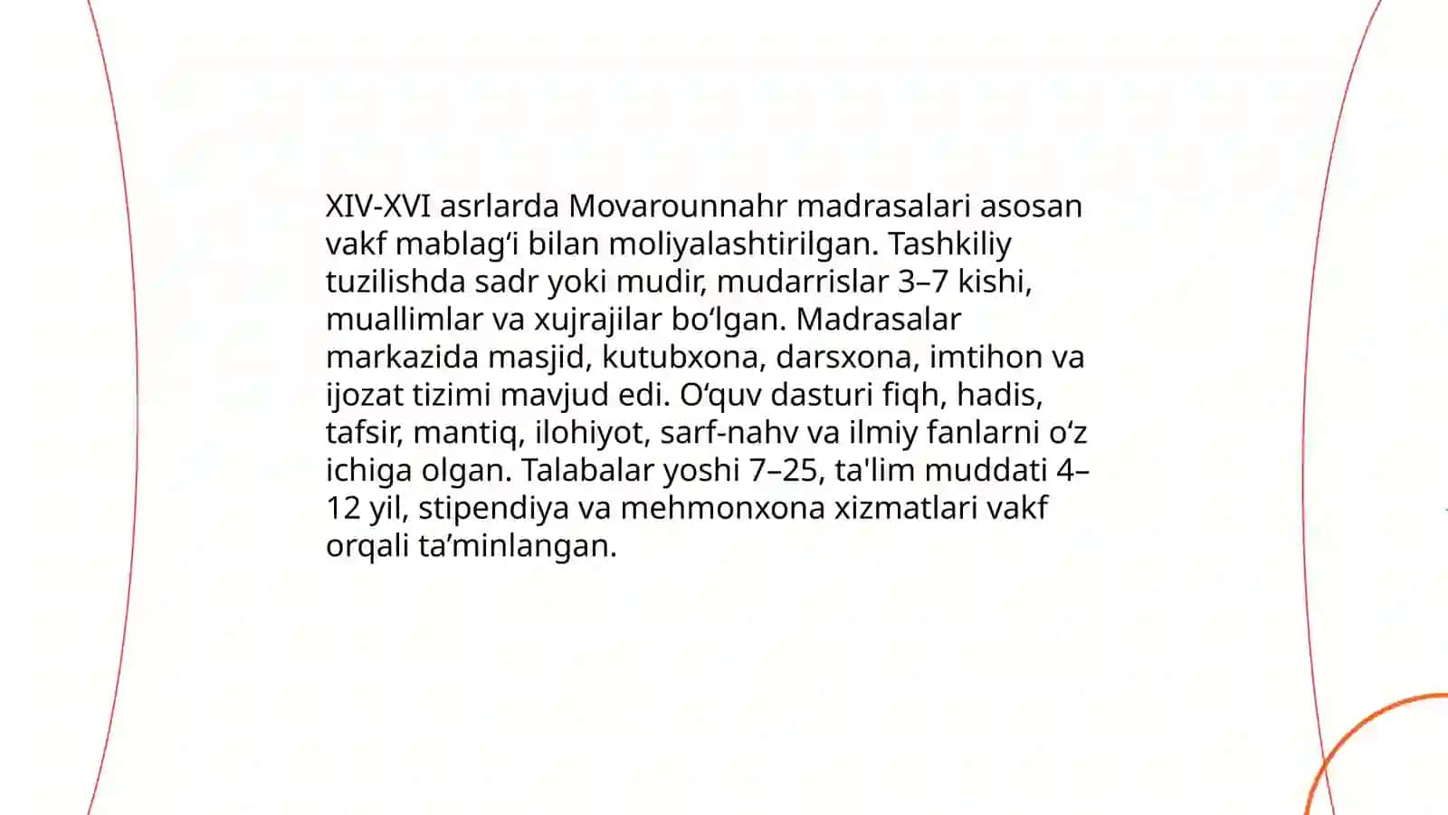 XIV-XVI asrlarda Movarounnahrda ta'lim-tarbiya va pedagogik fikrlar 3