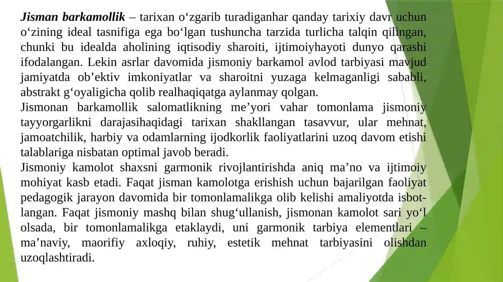 O'zbekiston Respublikasi jismoniy tarbiyati zimini rivojlantirishining umumiy tavsiifi 3