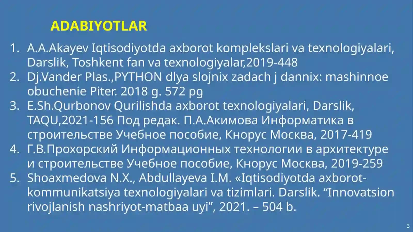 Iqtisodiyotda axborot-kommunikatsion texnologiyalar va tizimlar 3