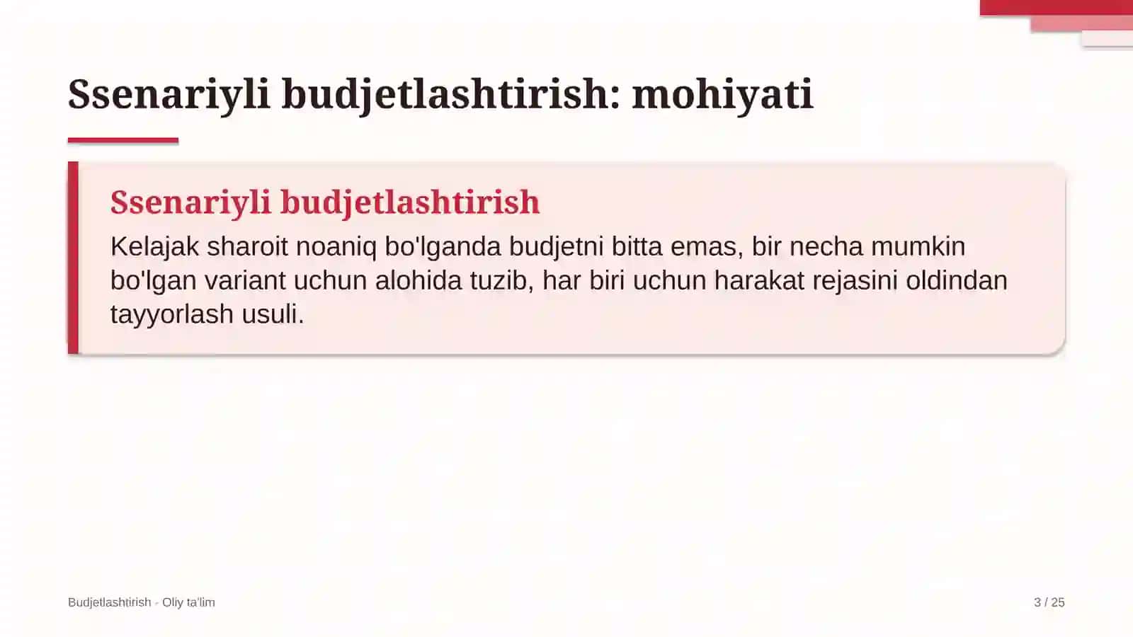 soatsozlik ustaxonalarida stsenariyli budjetlashtirish 3743 3