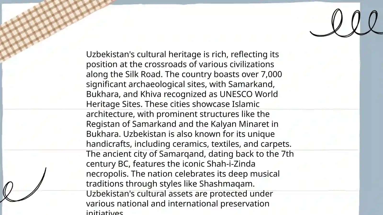 Ingliz tilida uzbekistan degan mavzuda 3