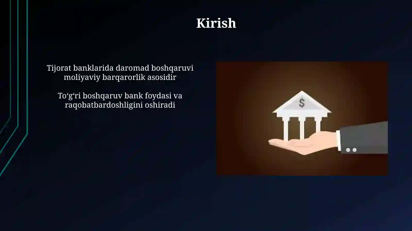 Tijorat banklari Foydalaridaromadlariboshqaruvi 3