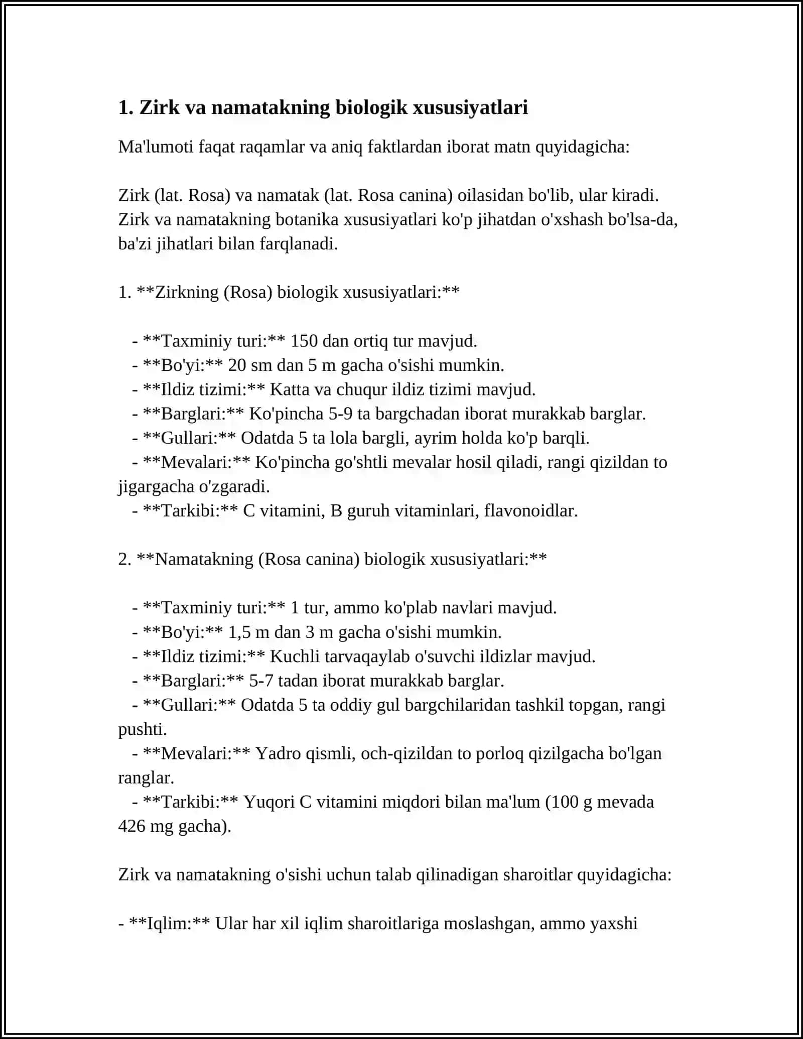 Zirk va Namatak Biologik Xususiyatlari 3