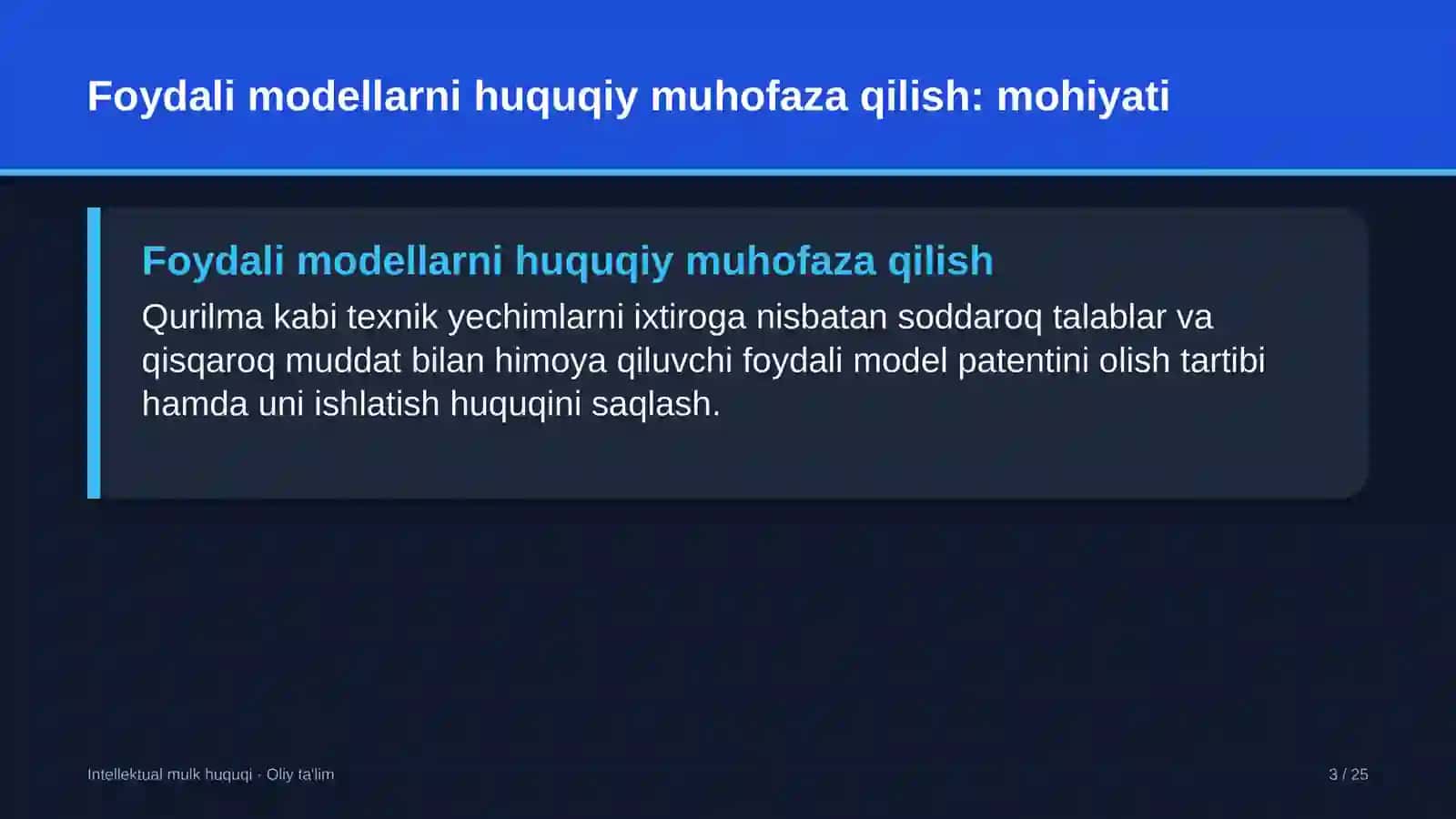 Intellektual Mulk Huquqi 3
