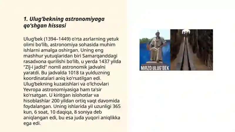 Mirzo Ulugʻbek davri 3
