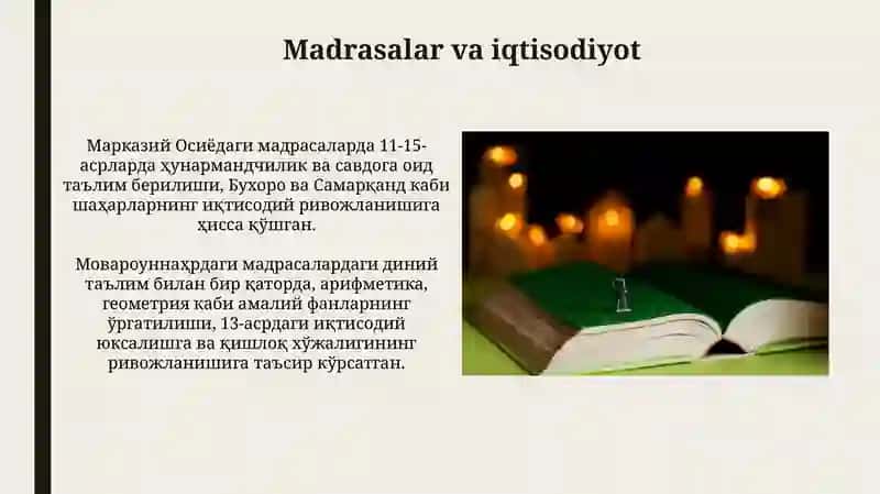 Movarounnahrda Islomning Tarqalishi va Madrasa Ta’limining Shakillanishi 3