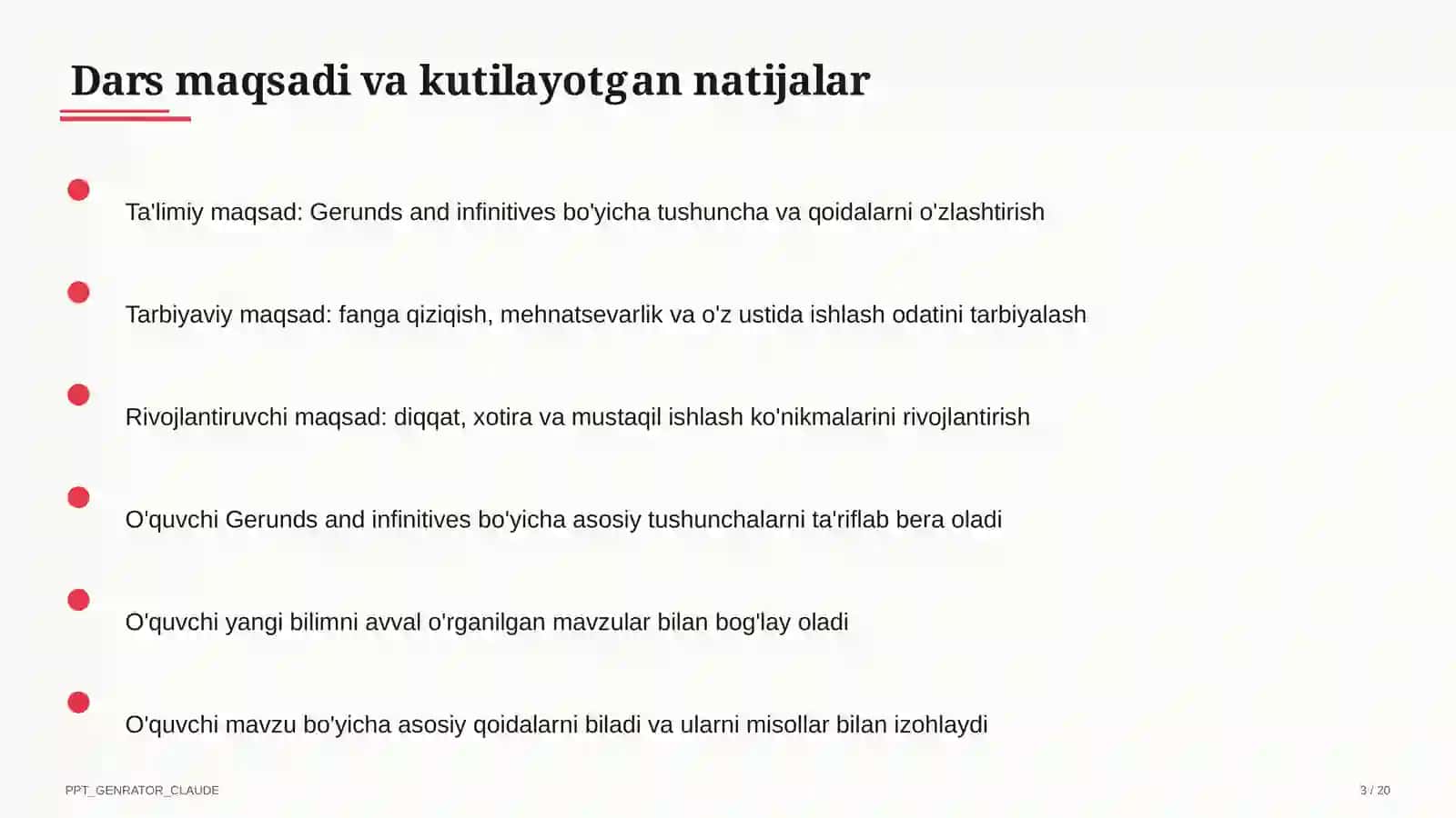 Gerunds and infinitives (11-sinf) 3