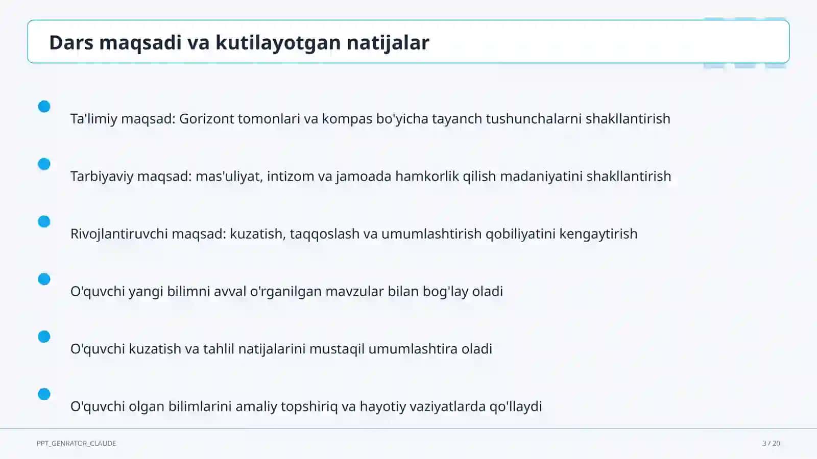 Gorizont tomonlari va kompas (3-sinf) 3
