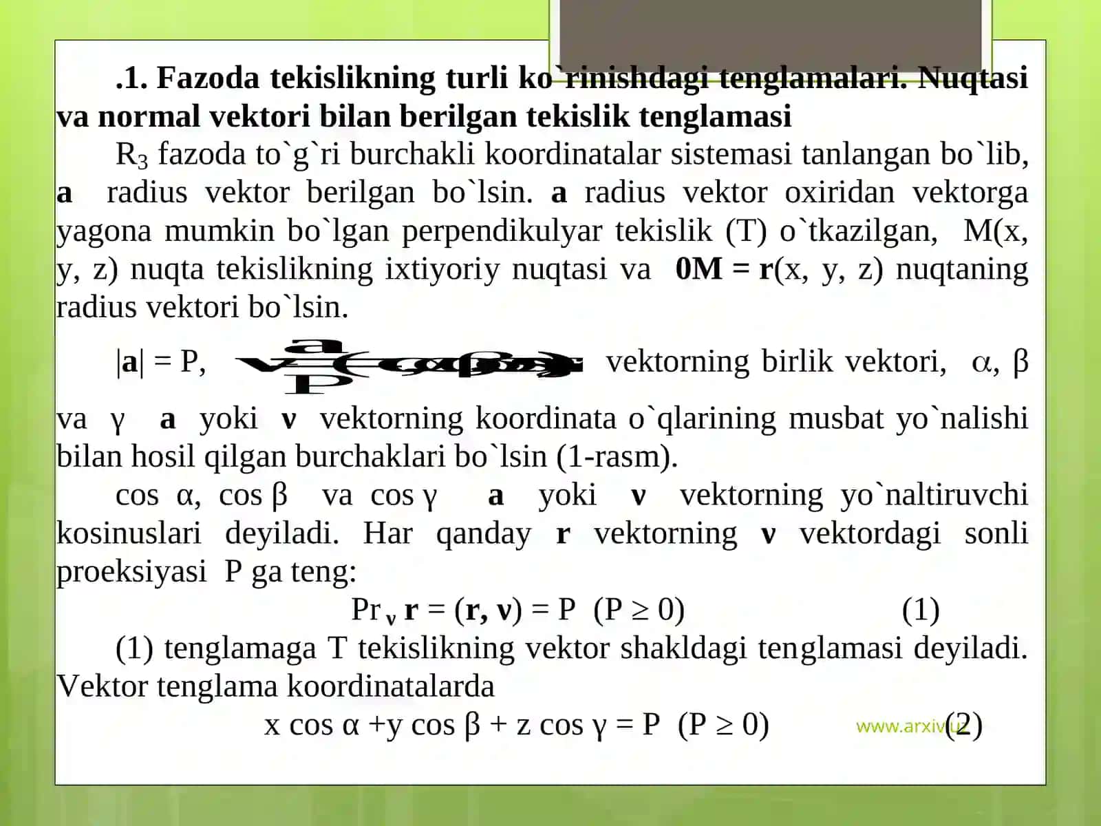 Fazo va chiziqli elementlari 3
