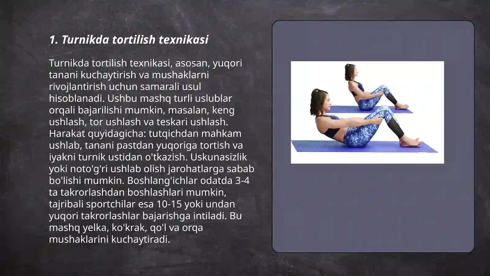 Turnikda bajariladigan mashqlar 3