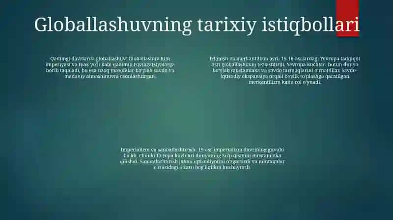 Globallashuv 3