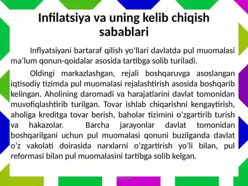 INFLYATSIYA.UNING MOHIYATI VA TURLARI 3