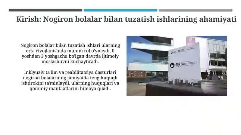 Kurishda nuqsoni bulgan bolalar bilan korreksion ishlar olib borish 3