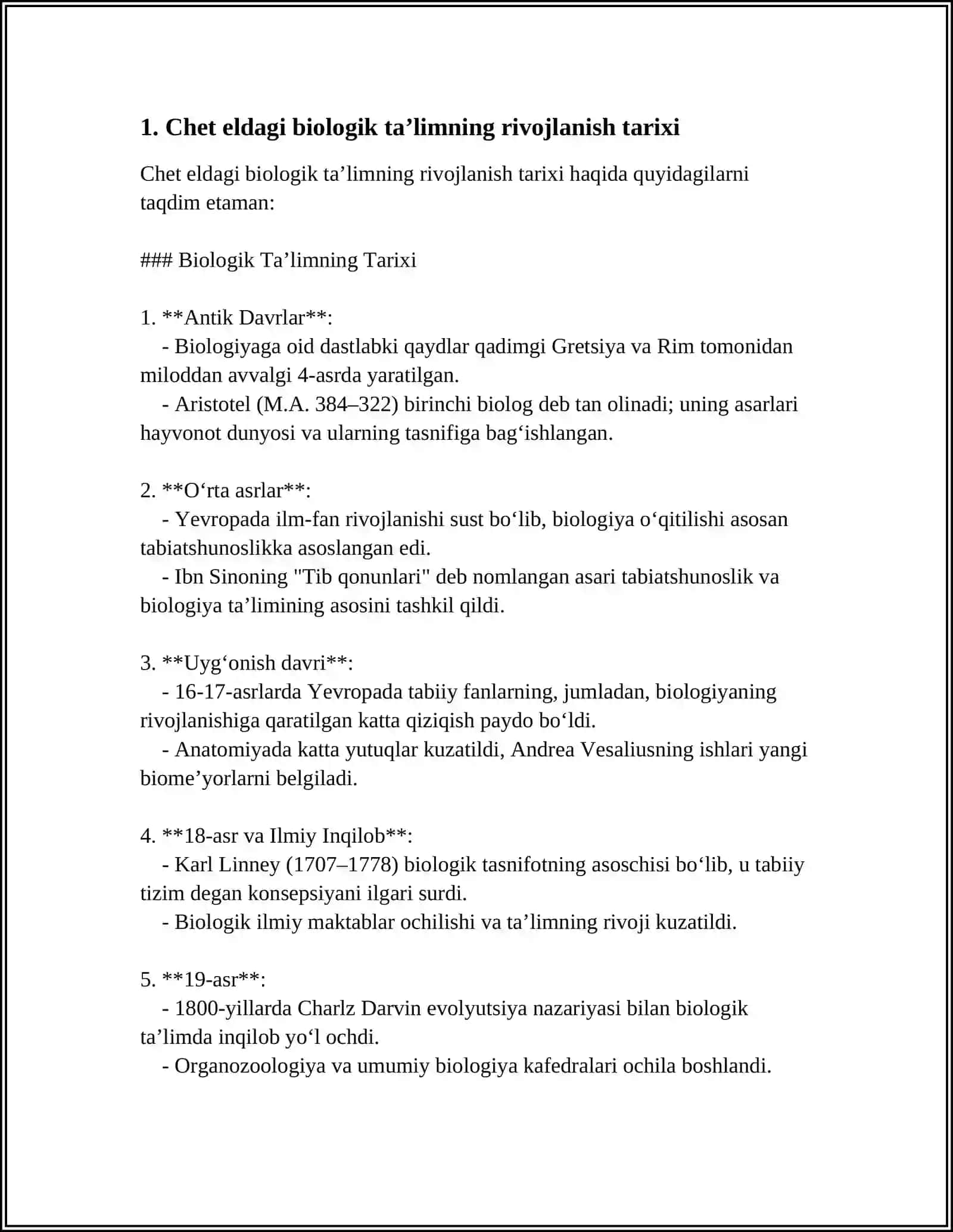 Biologik Taʼlimning Tarixi 3