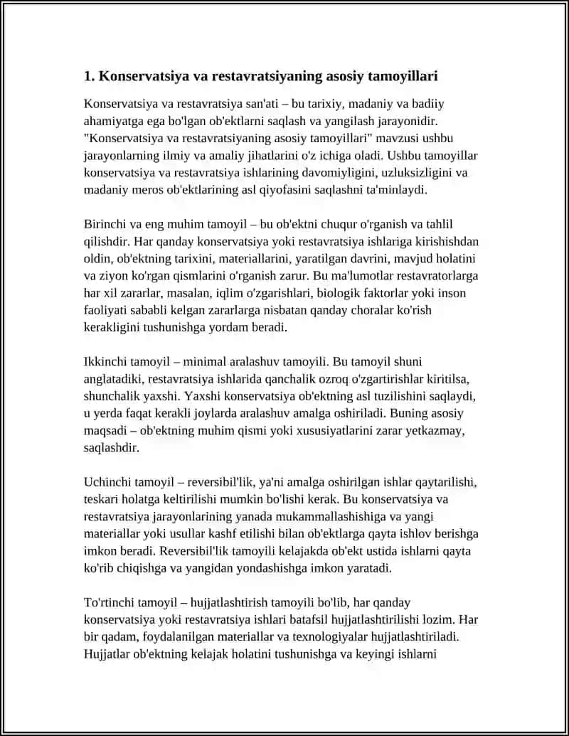 KANSERVATSIYA VA RESTAVRATSIYA USULLARI 3
