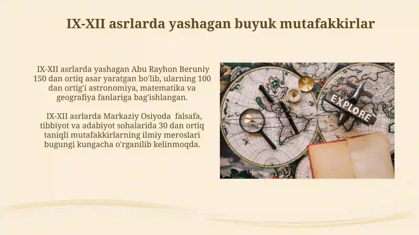 IX-XII asrlarda mamlakatimiz hududida buyuk allomalarning Jahon svilizatsiyasiga qoʻshgan hissasi 3