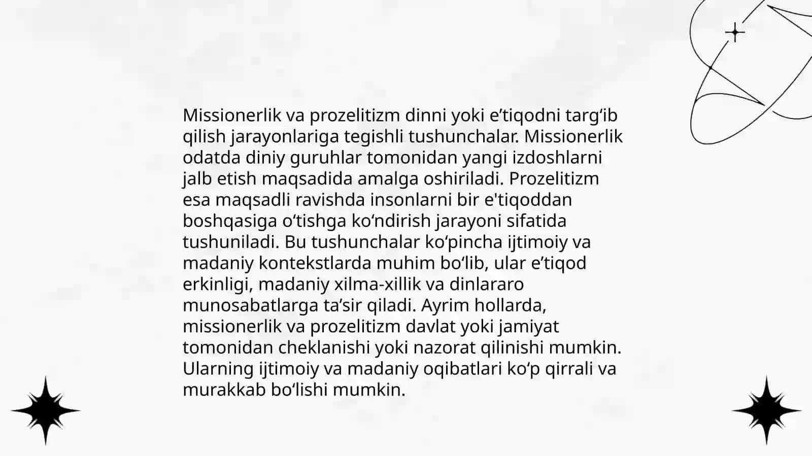Missionerlik va prozetilizm uning O‘zbekiston sharoitida ko‘rinishlari salbiy oqibatlari va oldini olish bo‘yicha qonuniy imkoniyatlar va tavsiyalar 3
