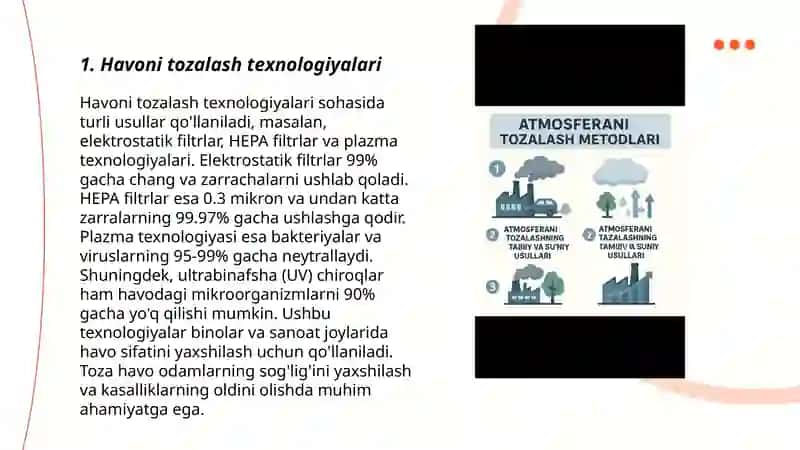 Havoni tozalash texnologiyalari 3