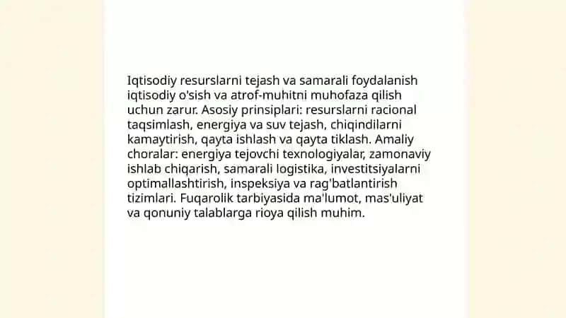 Iqtisodiy va ekologik tarbiya. Fuqarolik tarbiyasi 3