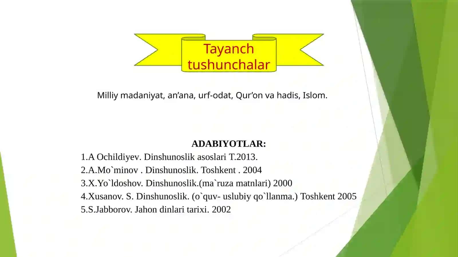 Islomda nikoh va oilaviy munosabatlar talqini, erkak va ayolning maqomi. Milliy madaniyatning diniy madaniyat shakllanishidagi roli 3
