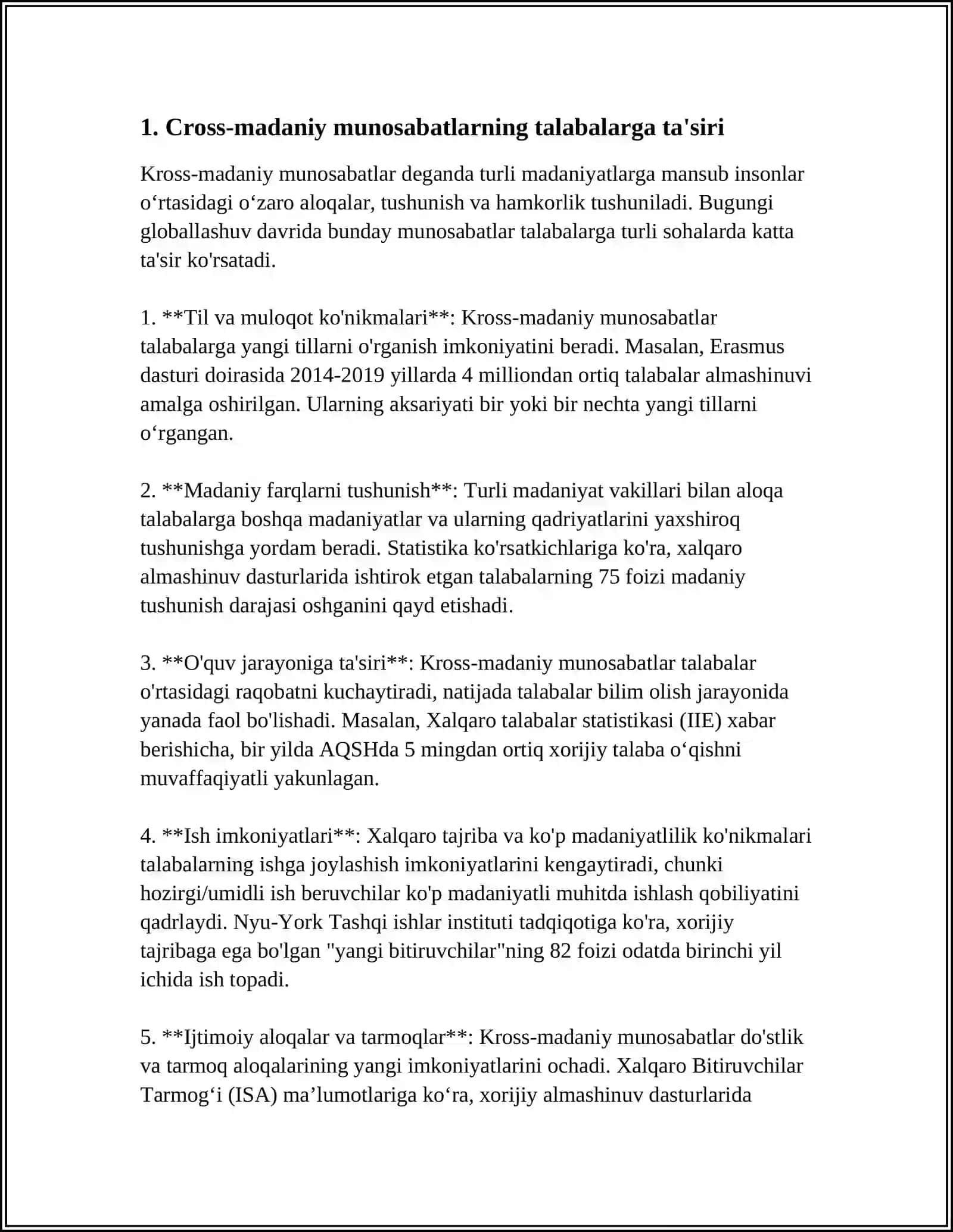 TALABALAR JAMOASIDA KROOS MADANIY MUNOSABATLARNING IJTIMOIY PSIXOLOGIK XUSUSIYATLARI 3