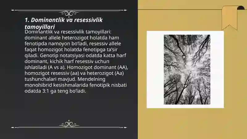 Dominantlik va resessivlik tamoyillari 3