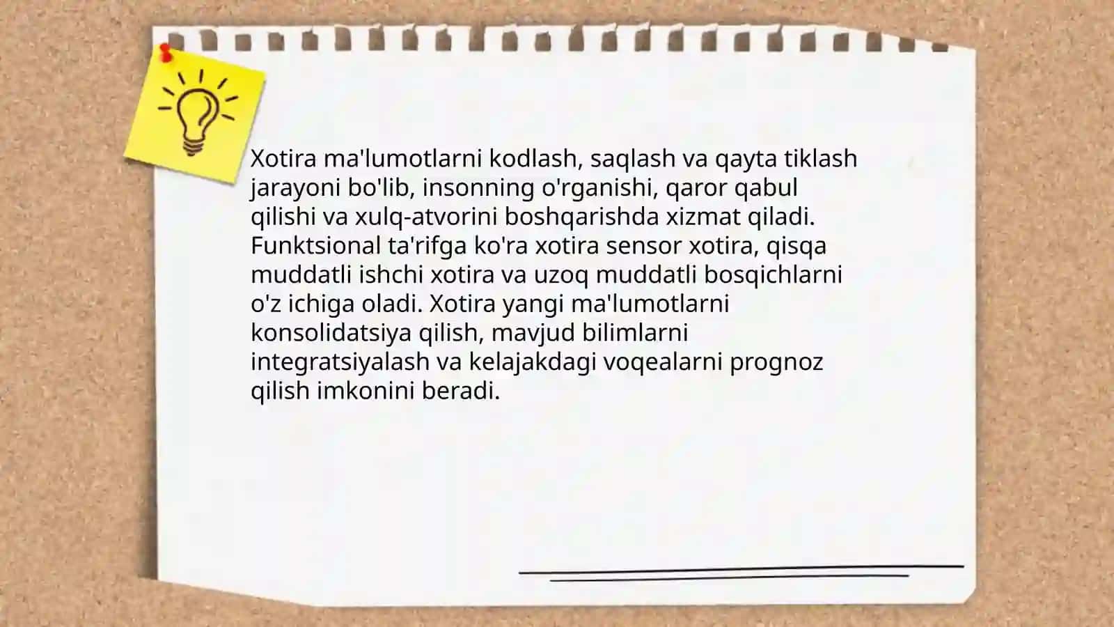 Xotira haqida tushuncha va uning nerv-fiziologik asosi 3