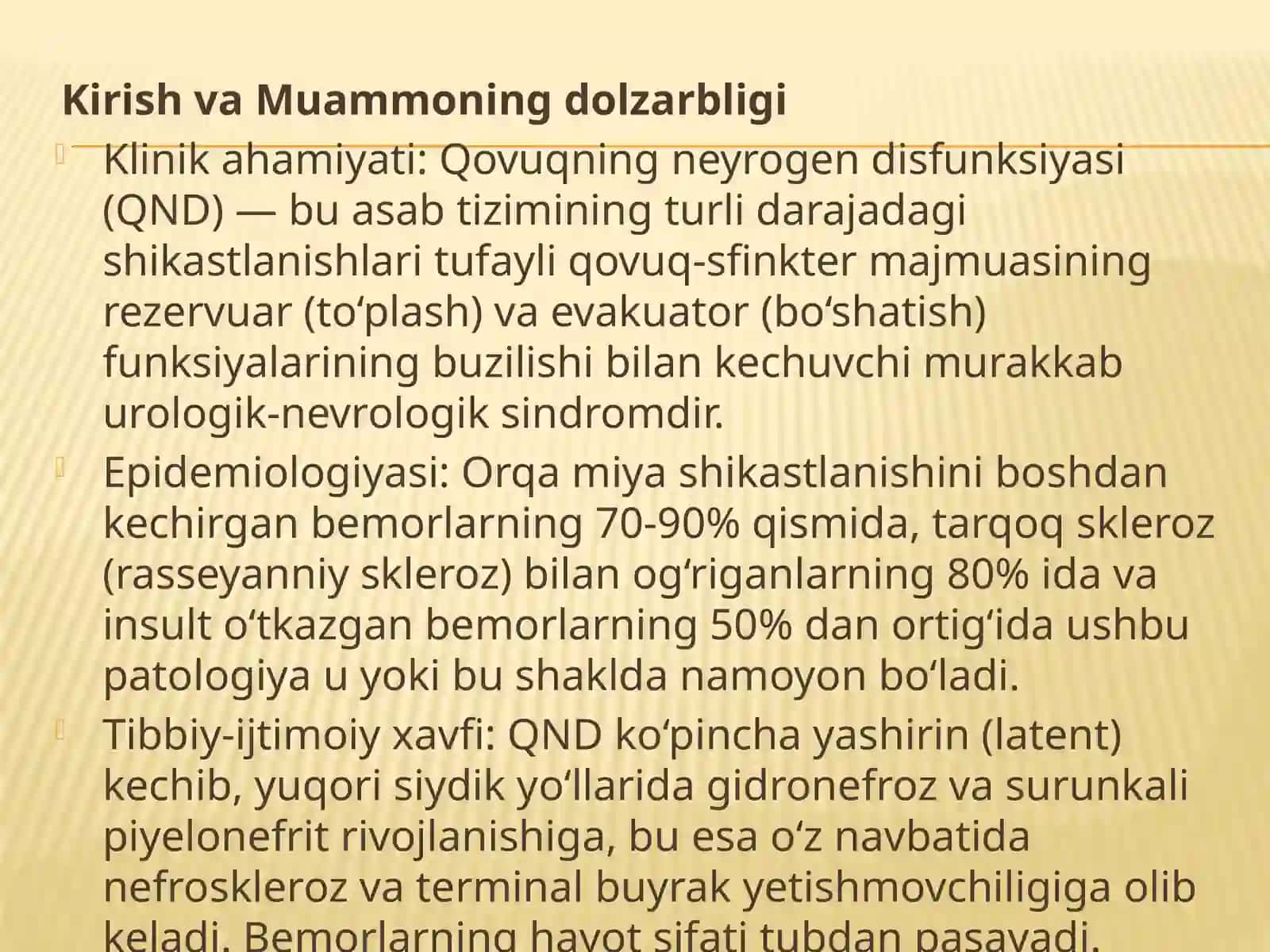 Qovuqning neyrogen disfunksiyasi 3