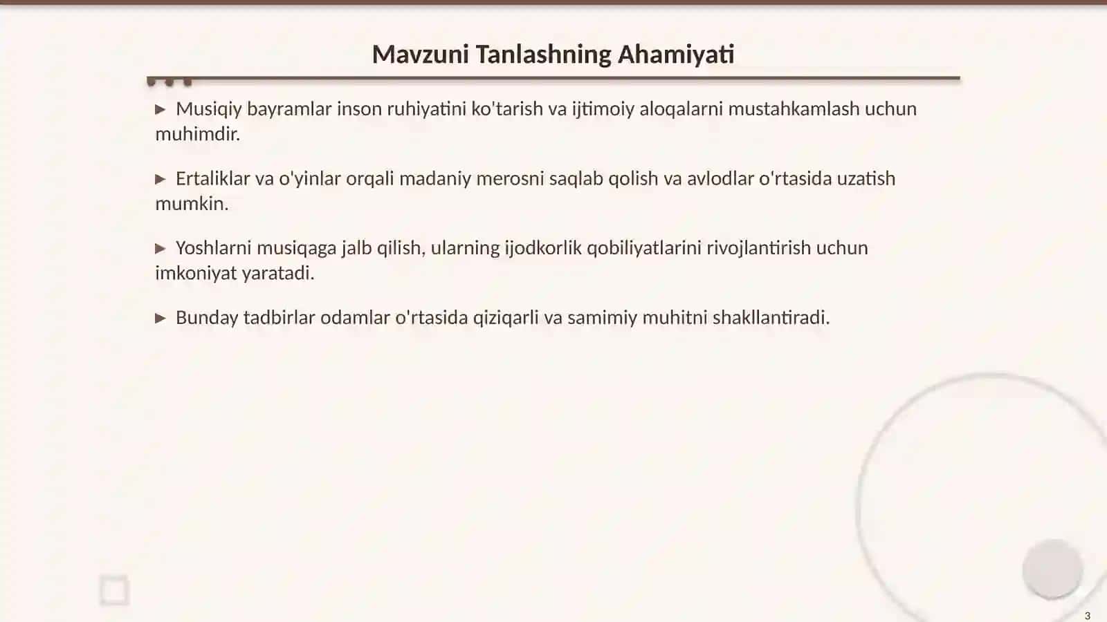 Musiqiy Bayram Ertaliklar va Ko'ngil Ochar O'yinlar 3