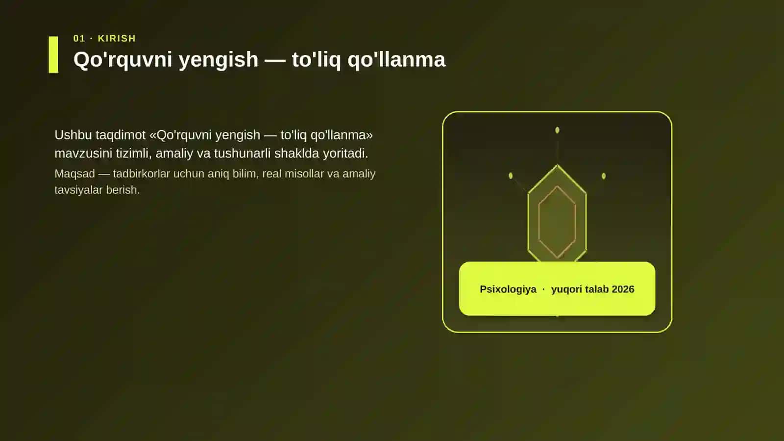 Qo'rquvni yengish — to'liq qo'llanma 3