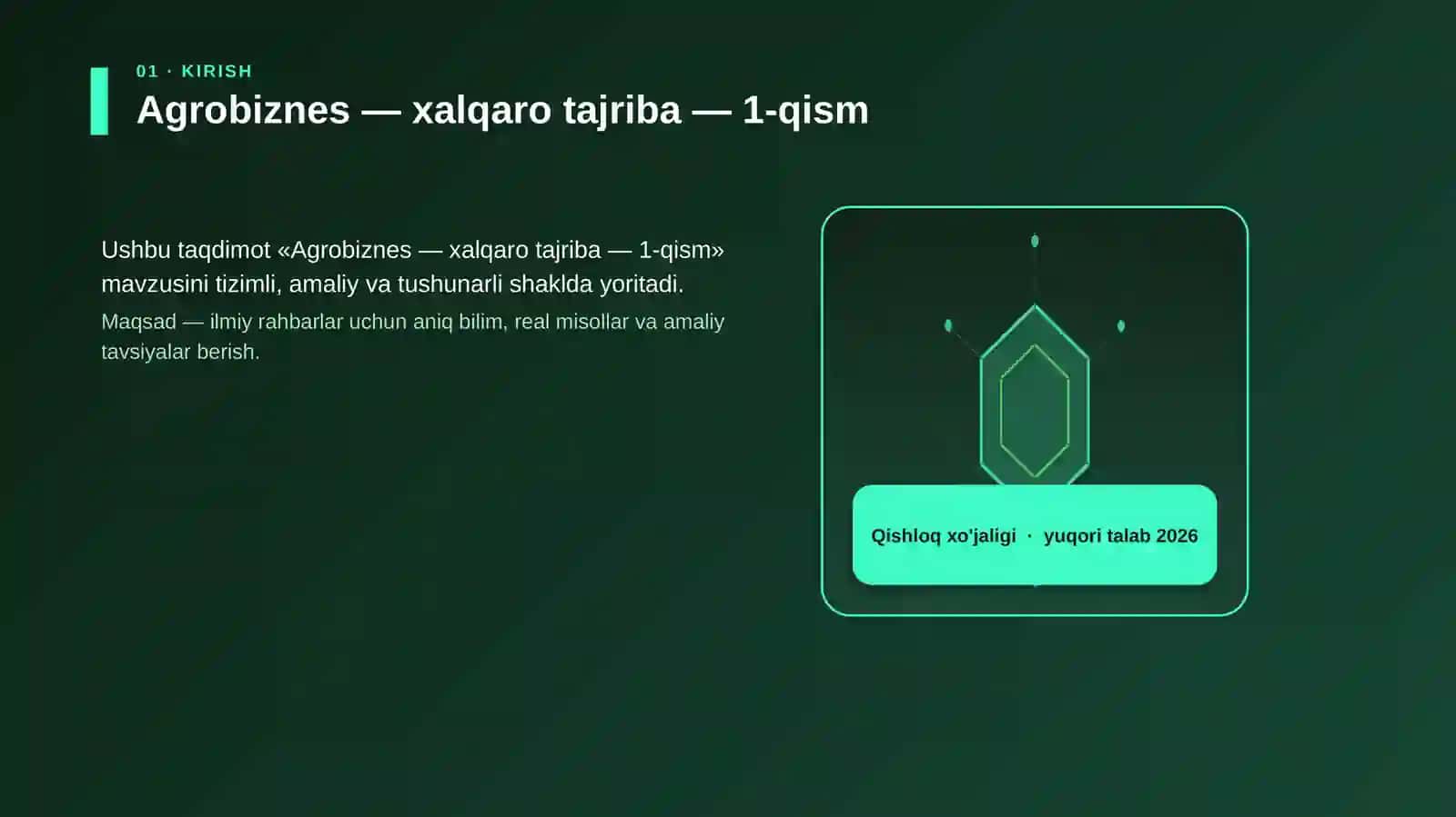 Agrobiznes — xalqaro tajriba — 1-qism 3