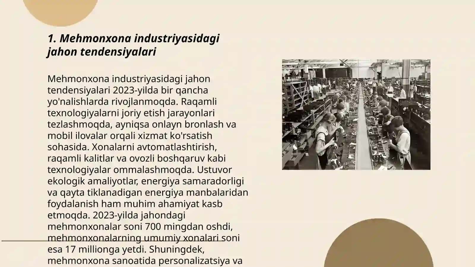 Mehmonxona industriyasining rivojlanishi 3
