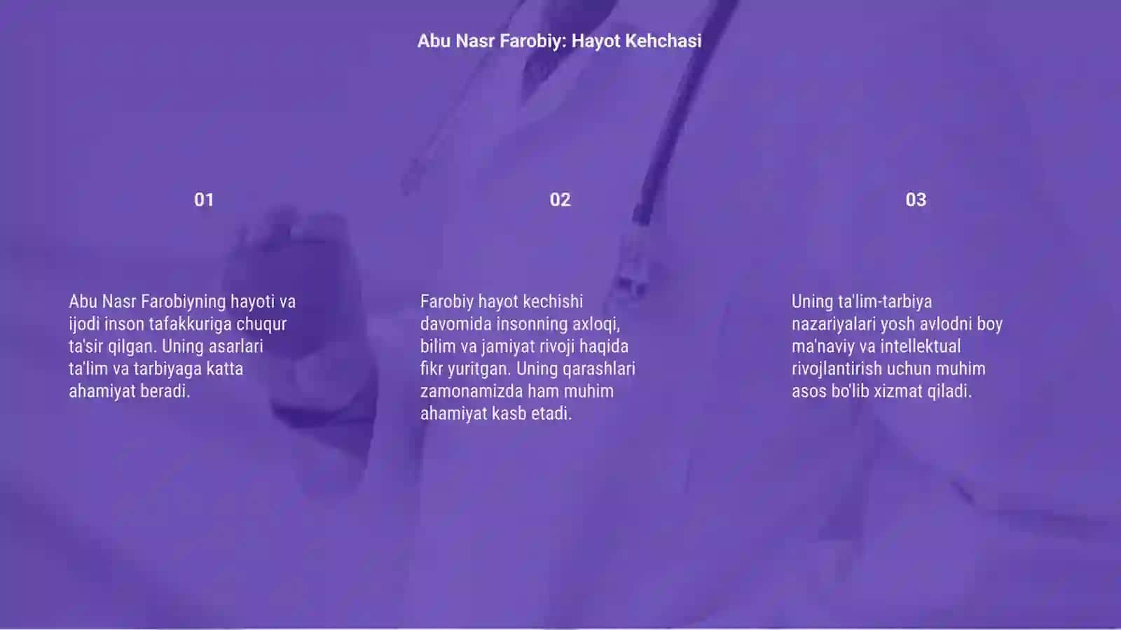 Abu Nasr farobiyning hayot ijodi asarlari ta'lim -tarbiyaviy qarashlari 3