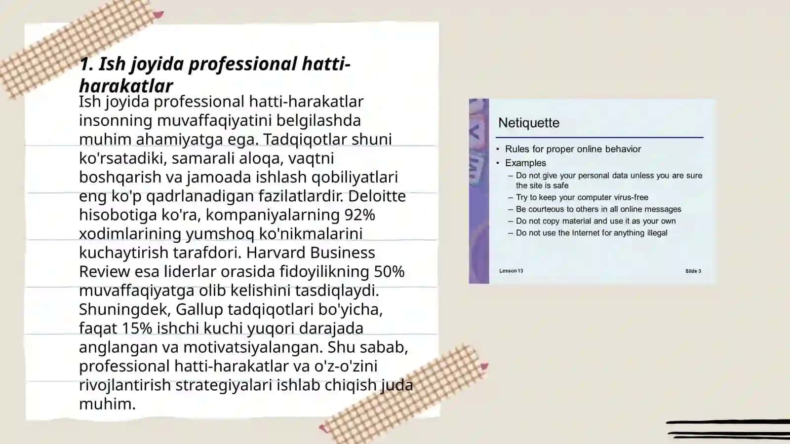 Ish joyida professional hatti-harakatlar 3