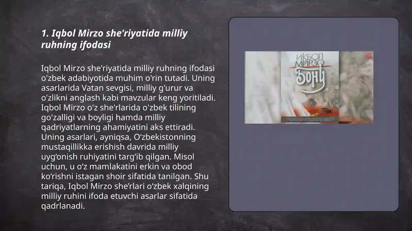 Iqbol Mirzo va Zebo Mirzo she'riyatida milliy ruh va an'analar 3