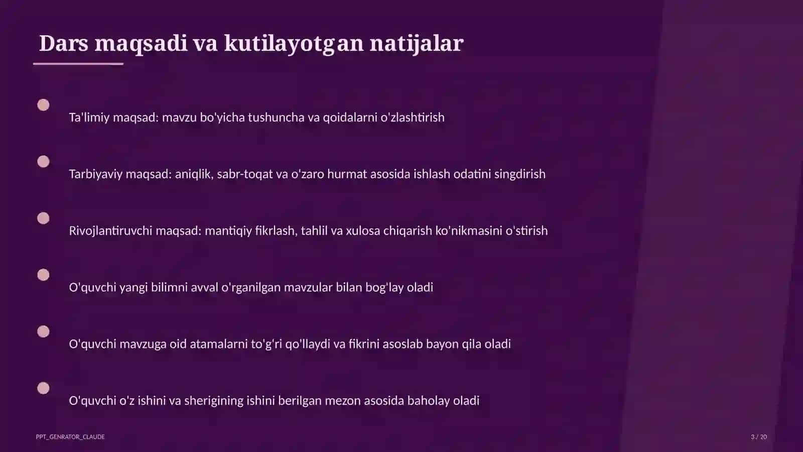 Ahmad Yugnakiy: Hibatul haqoyiq (7-sinf) 3
