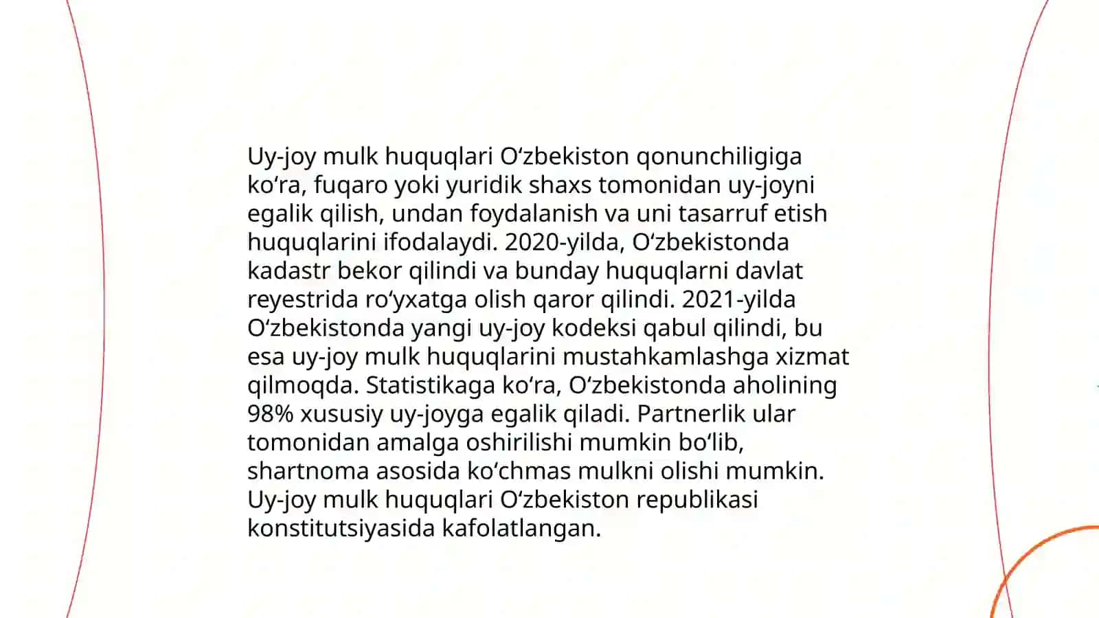 Mulkchilik bo'yicha asosiy ko'rsatkichlar 3