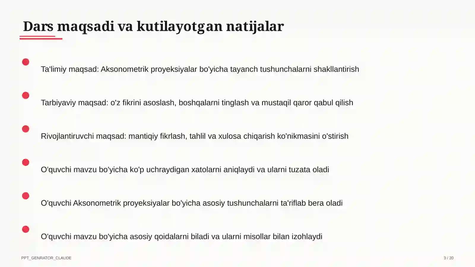 Aksonometrik proyeksiyalar (8-sinf) 3