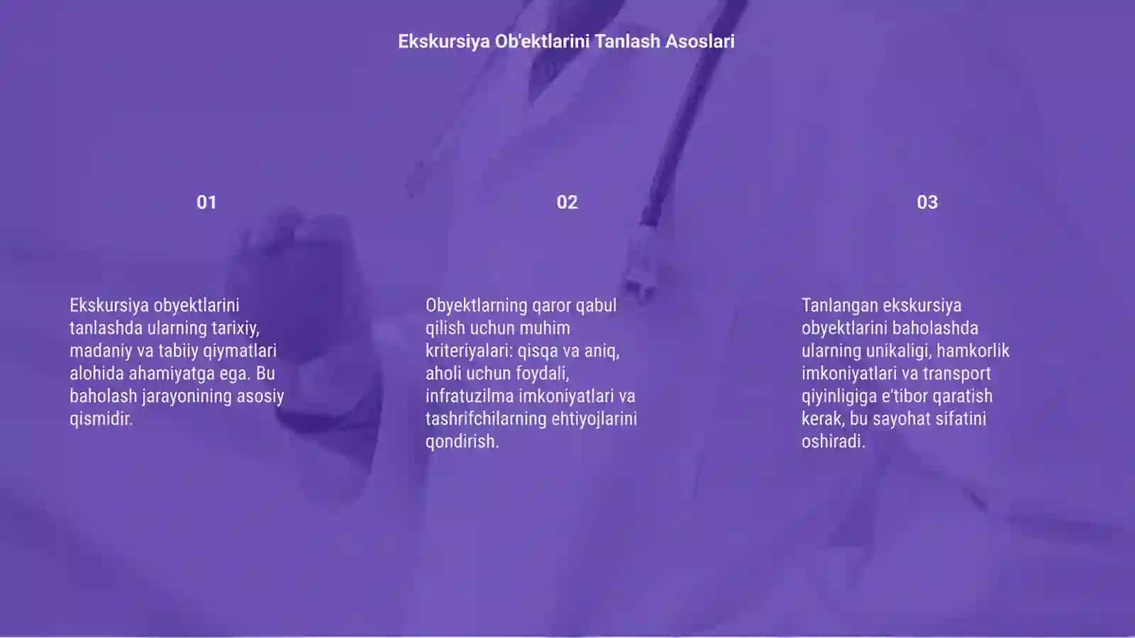 Ekskursiya obyektlarini tanlash va baholash 3