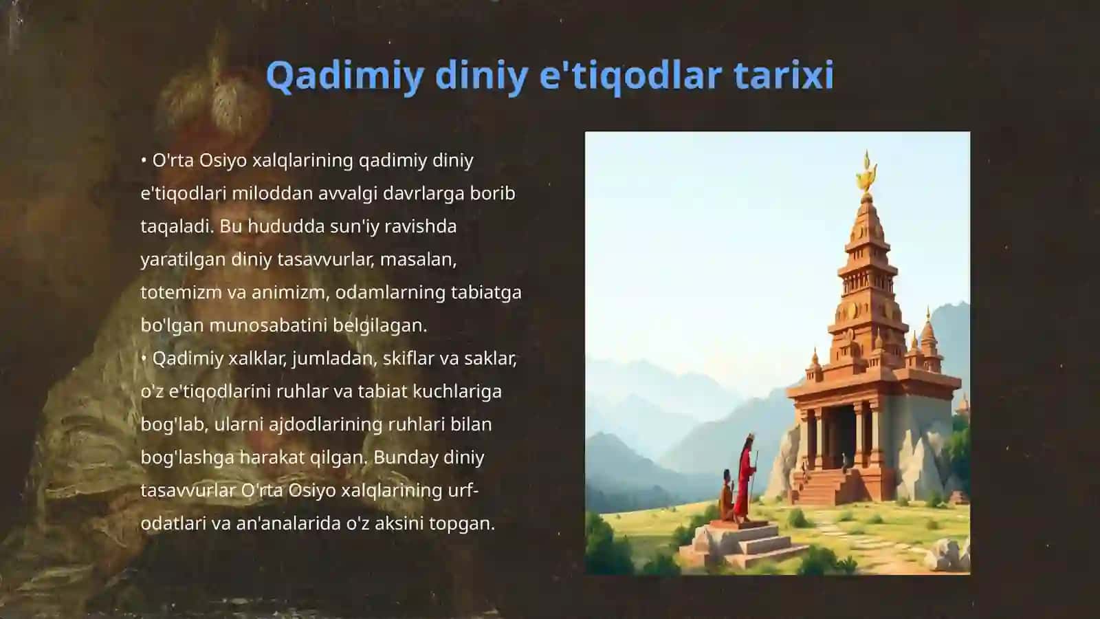O'rta Osiyo xalqlari diniy tasavvurlarining shakllanishi 3