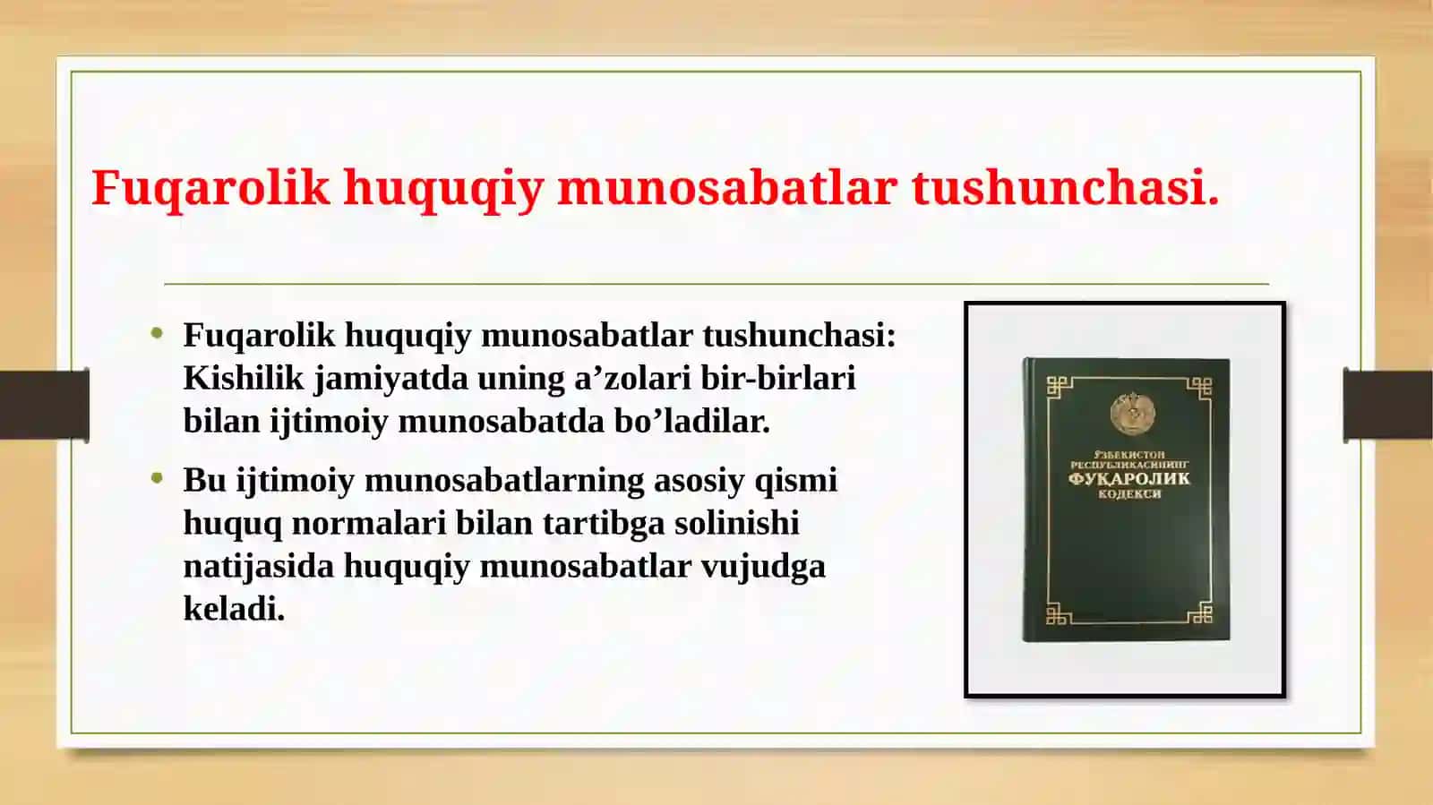 Fuqarolik-huquqi munosabatlar tushunchasi 3