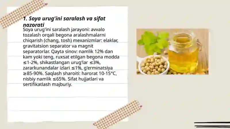 Soya mahsulotlarni ishlab chiqarish texnalogiyasi 3