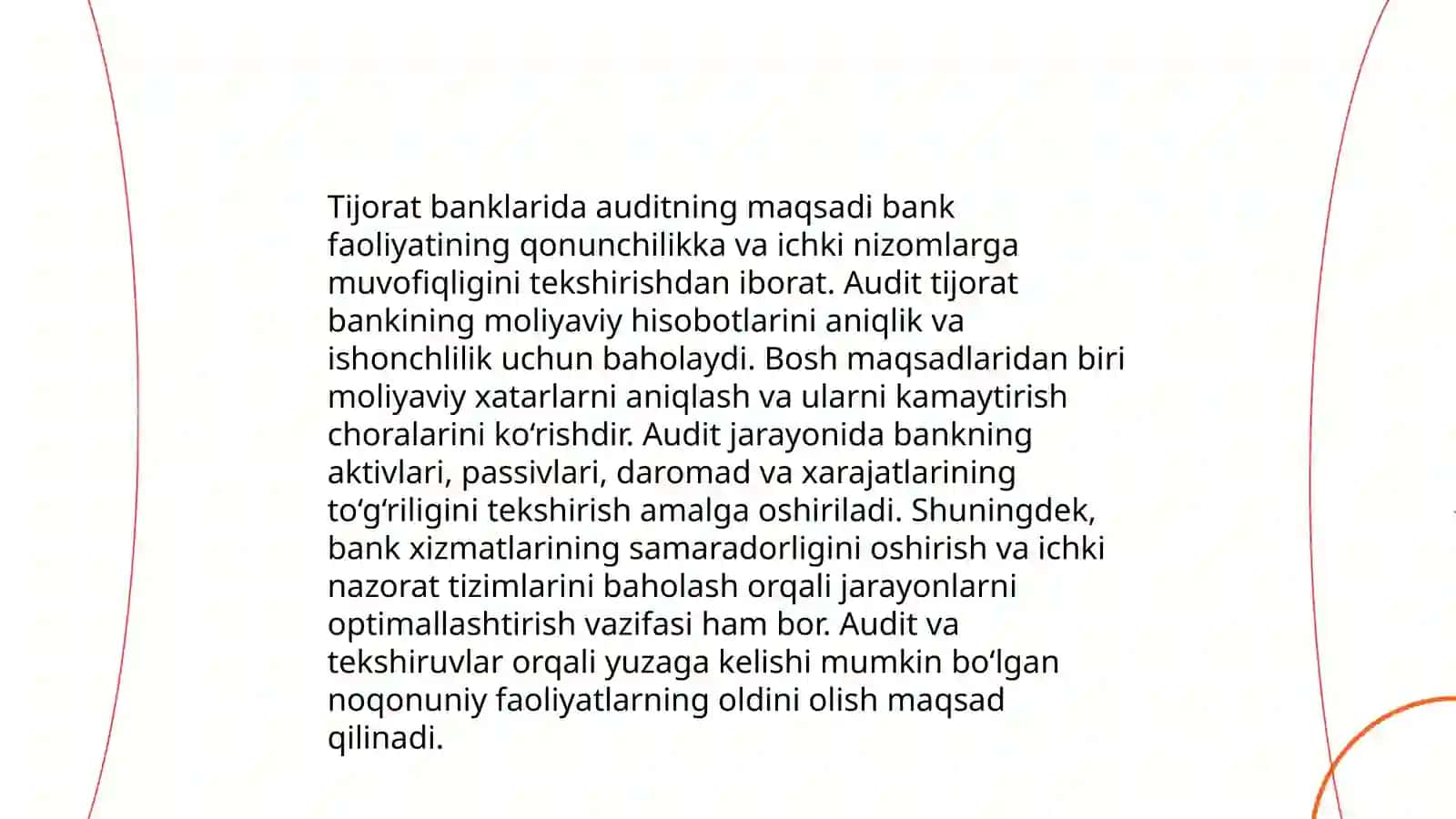 Tijorat banklarida xulosalar va hisobotlar auditi 3