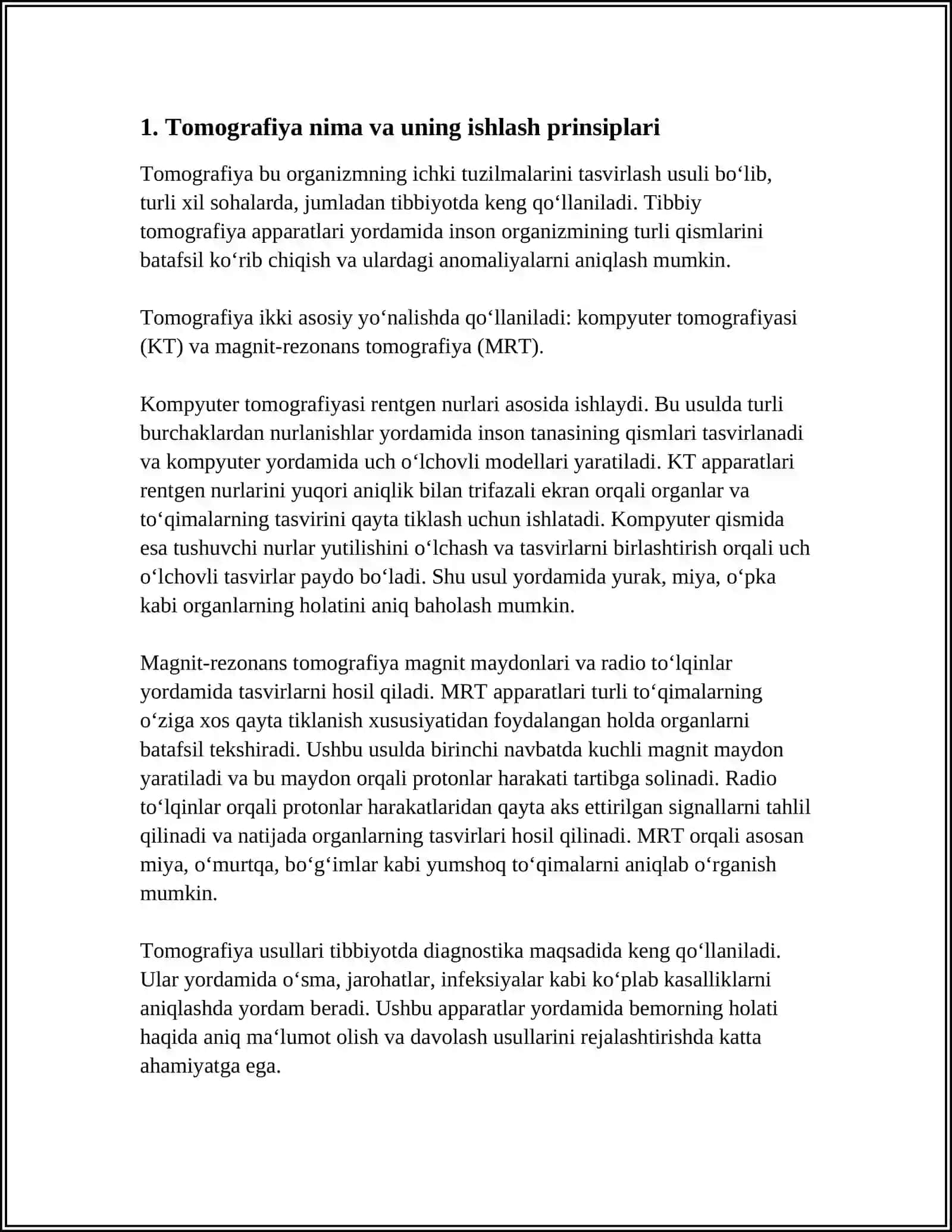 TIBBIY TOMOGRAFIYA APPARATLARINING ISHLASH PRINSIPLARI 3