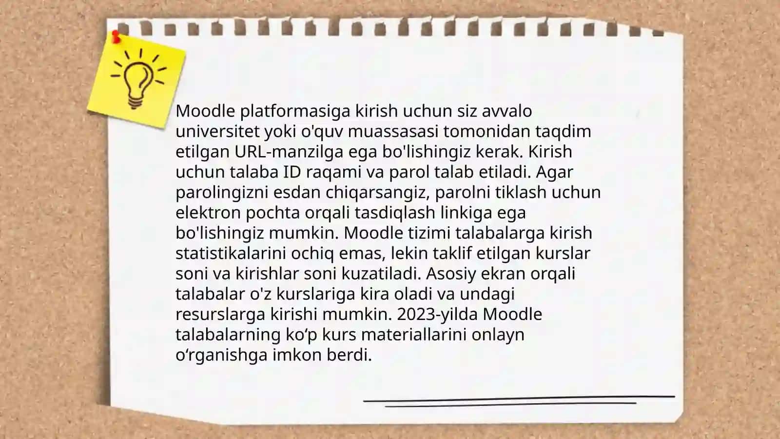 Moodle platformasida taqdimnoma joylashni oʻrganish 3
