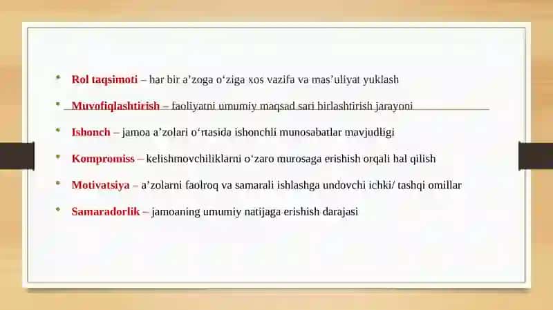 Jamoada ishlash 3